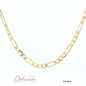 C10-3015 Collar en oro amarillo de 10 kilates. Largo: 60 centímetros